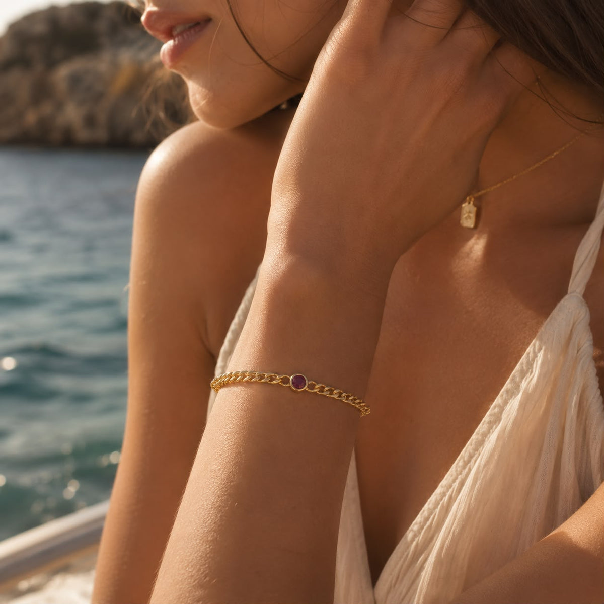 Birthstone Chain Bracelet