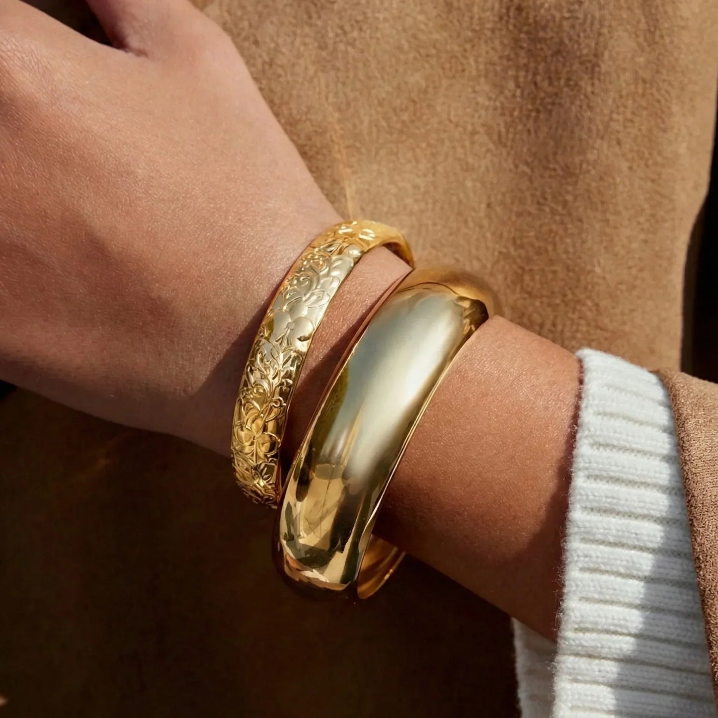 Vana Sculpted Bangle Duo