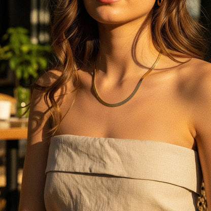 Elysia Herringbone Necklace
