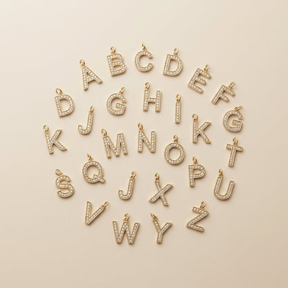 Solea Pavé Initial Necklace