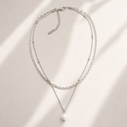 Silver Pearl Harmony Necklace