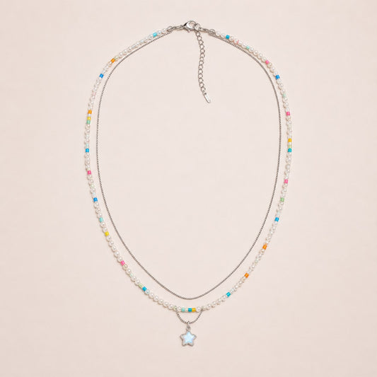 Star Pearl Layered Necklace