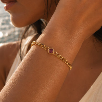 Birthstone Chain Bracelet