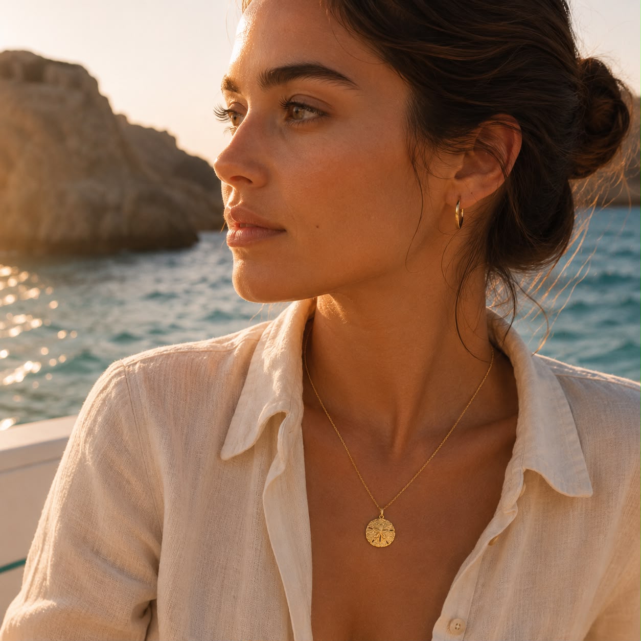 Maris Coastal Medallion Necklace