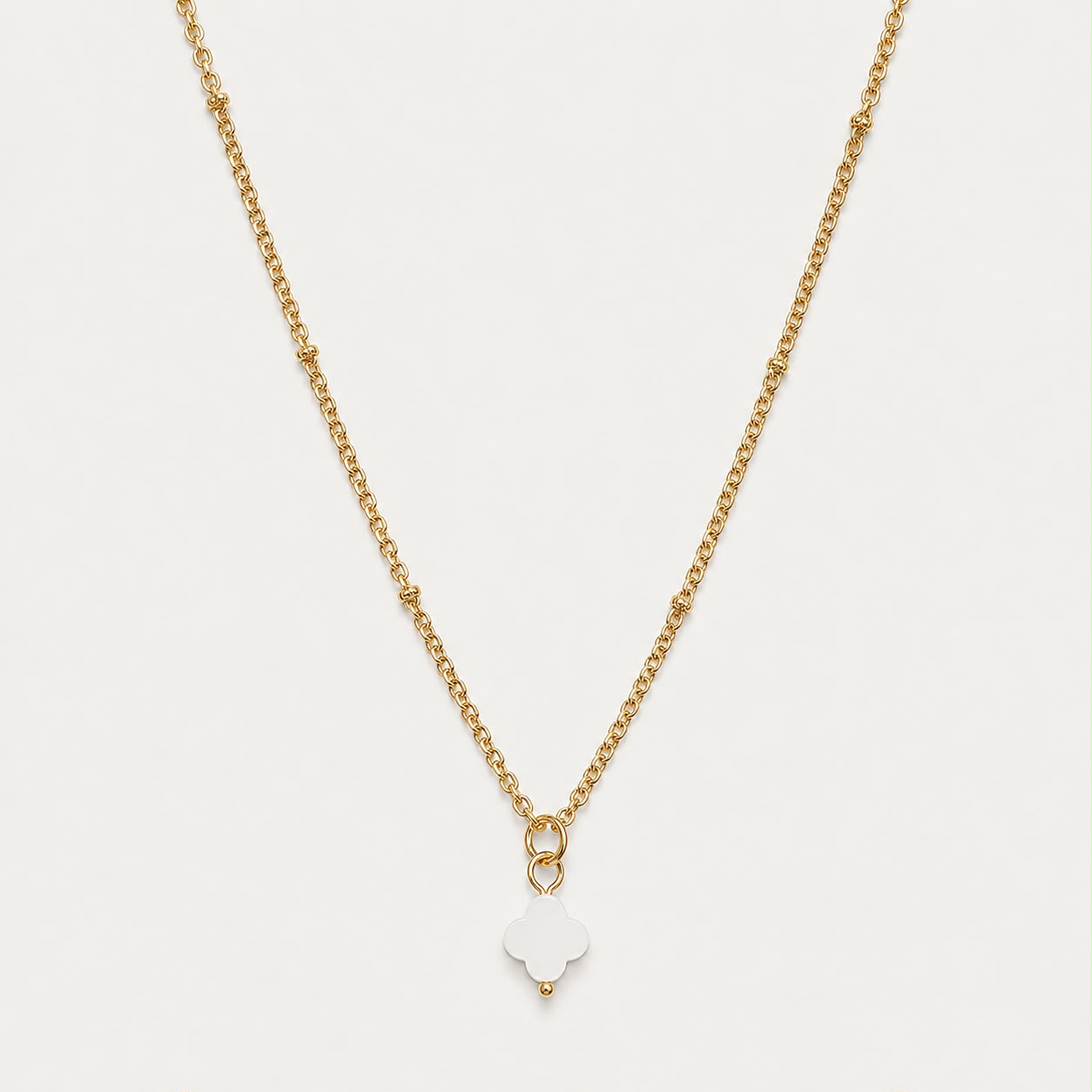 Celeste Clover Charm Necklace
