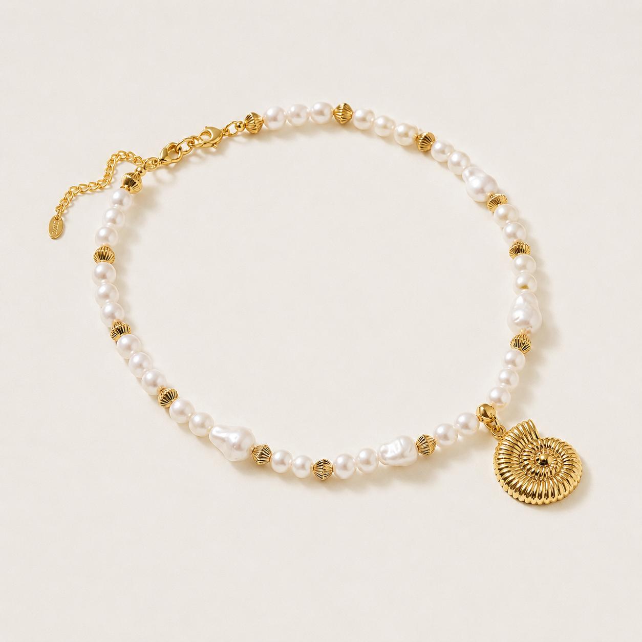 Nerina Pearl Seashell Necklace