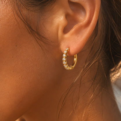 Starlight Pavé Hoop Earrings