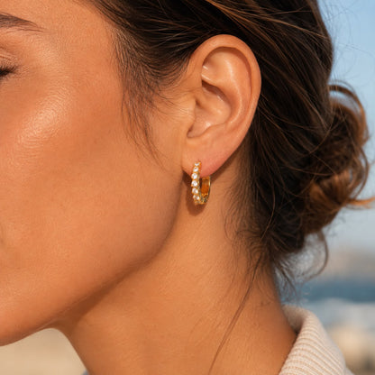 Starlight Pavé Hoop Earrings