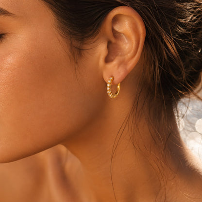 Starlight Pavé Hoop Earrings