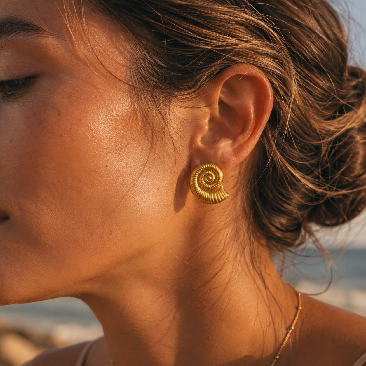 Oceana Spiral Shell Earrings