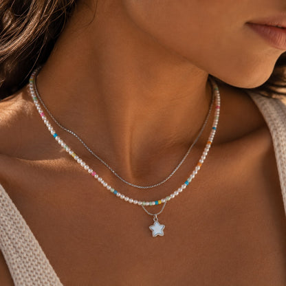Star Pearl Layered Necklace