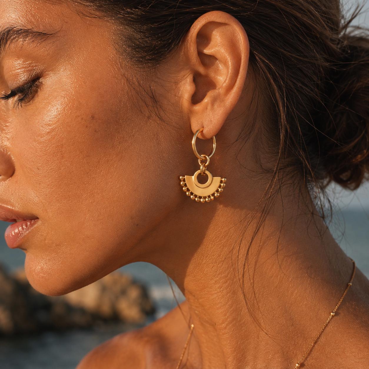 Aurora Fan Drop Earrings