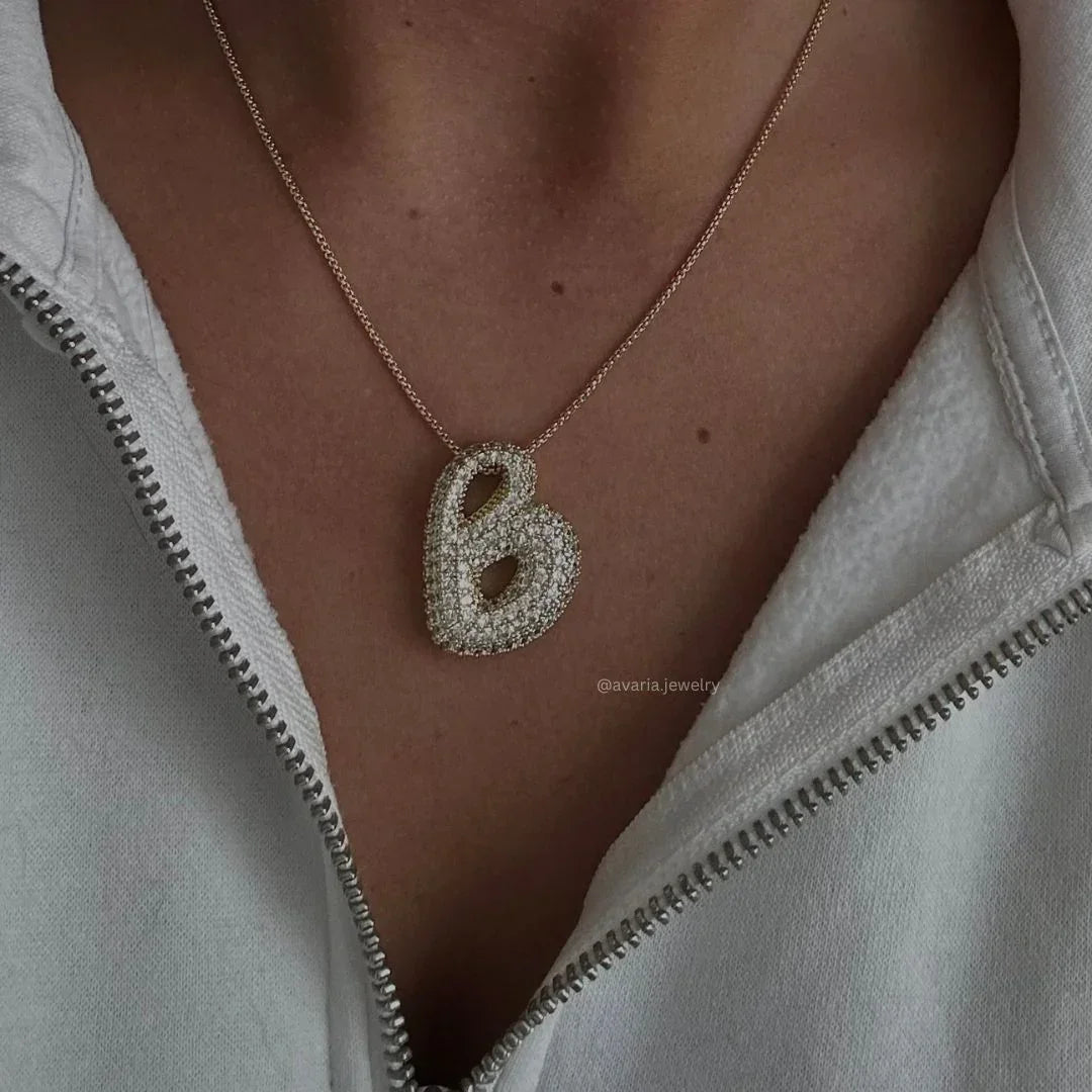Initial Bubble Necklace